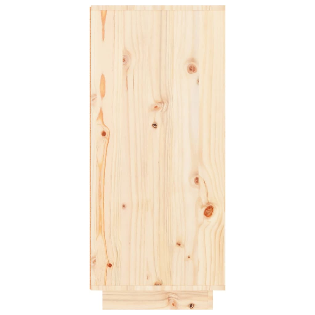 Armario Zapatero De Madera Maciza De Pino 60x35x80 Cm / Vetonek_4