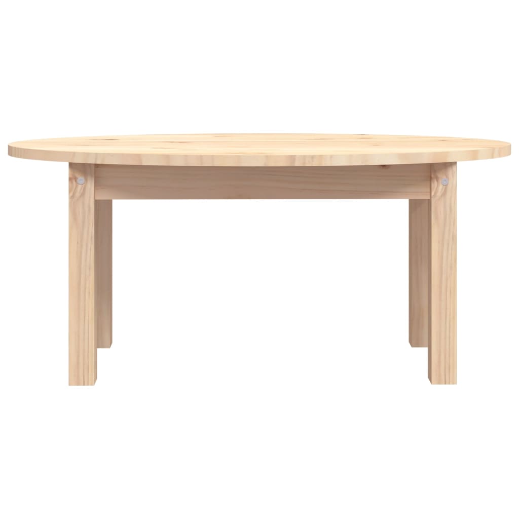 Mesa De Centro De Madera Maciza De Pino 80x40x35 Cm_3