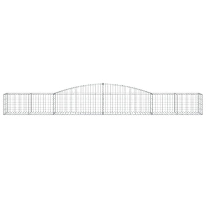 Cestas De Gaviones 6 Uds Forma De Arco Hierro 400x50x40/60 Cm_3