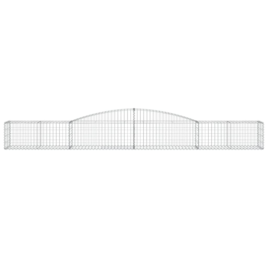 Cestas De Gaviones 25 Uds Forma De Arco Hierro 400x50x40/60 Cm_3