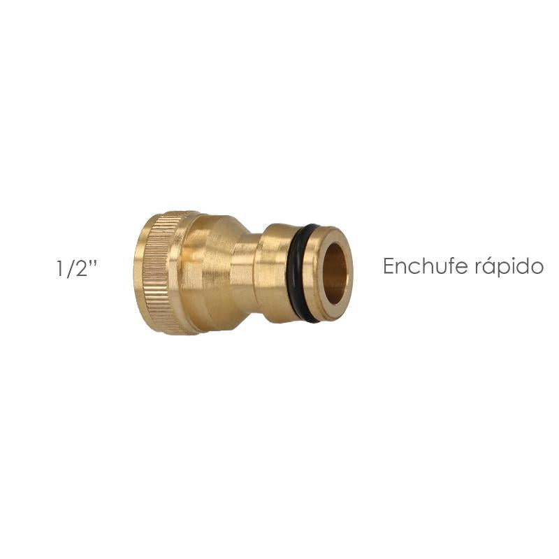 Adaptador Manguera Laton 1/2 Hembra, Adaptador Grifo, Conector Grifo A Conector Rapido_1