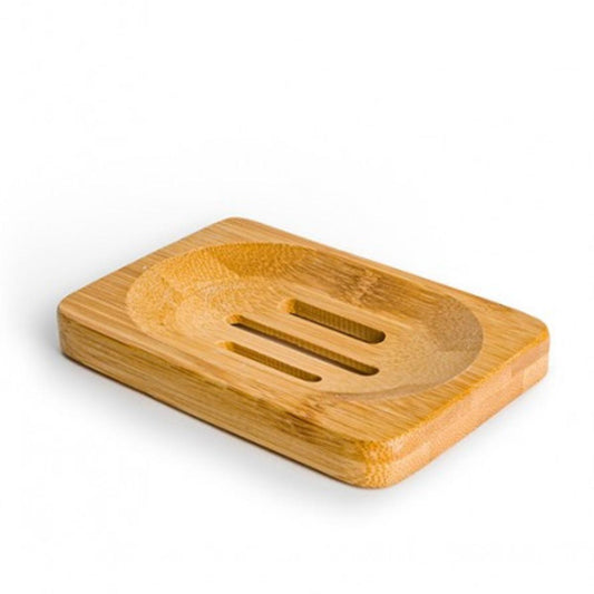 Saboneteira retangular em bambu FSC 12 x 8 x 1,5 cm aprox.