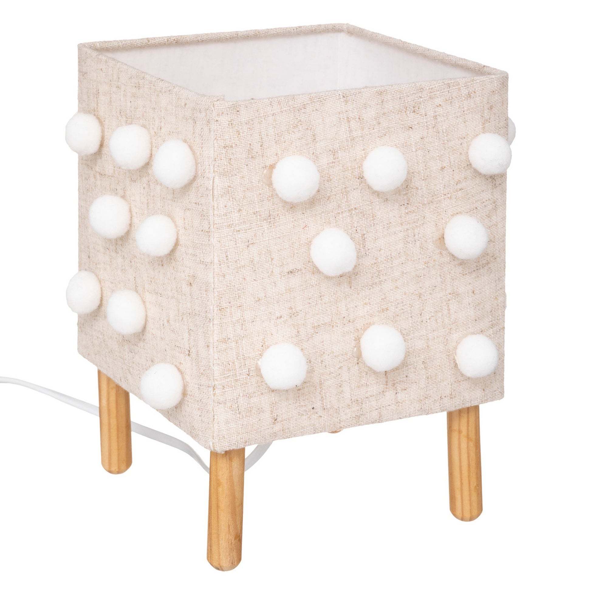 Lámpara Con Borlas De Linoo Beige_0