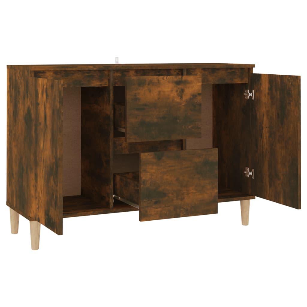 Aparador Madera De Ingeniería Roble Ahumado 101x35x70 Cm / Vetonek_3