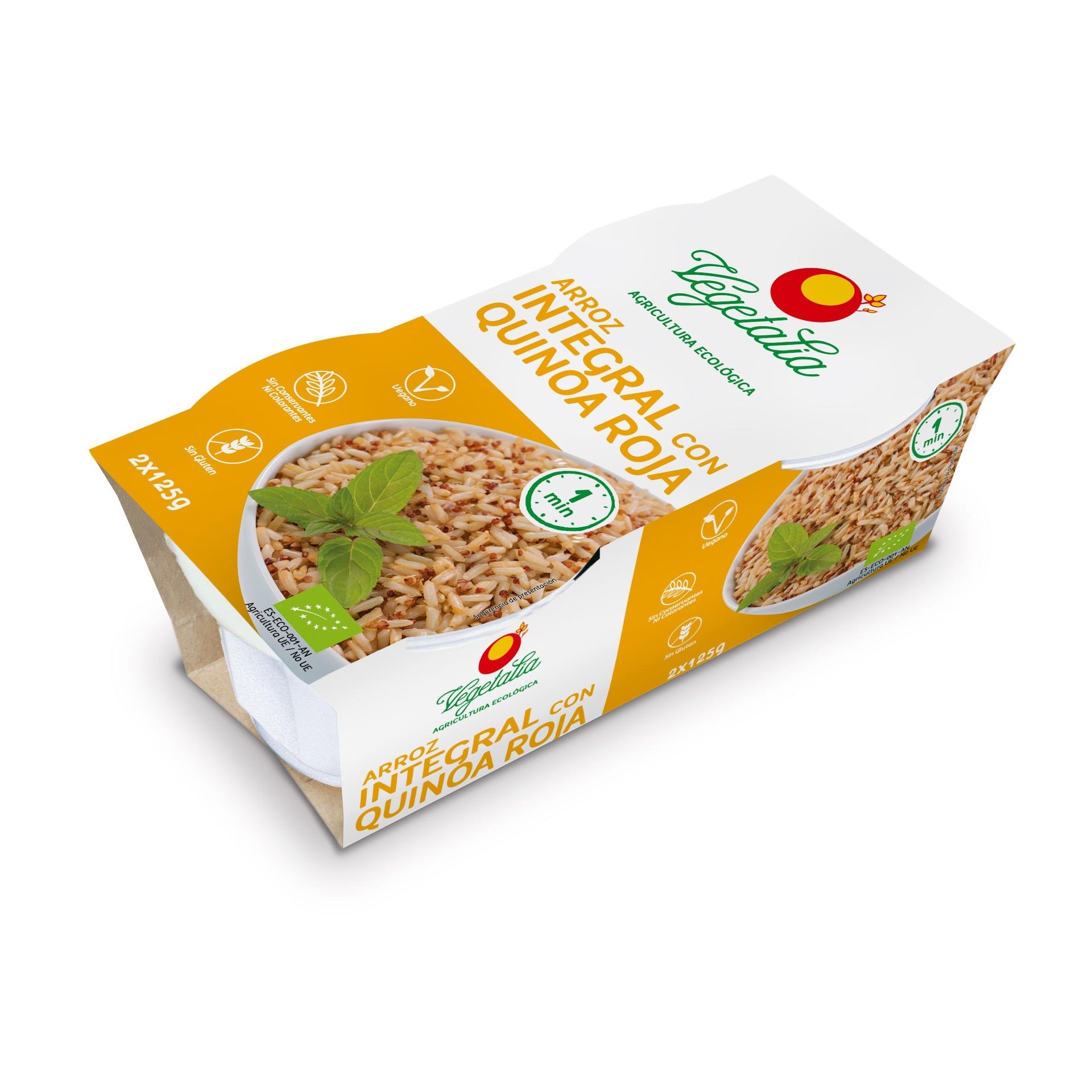 Arroz integral biológico Vegetalia e Quinoa 2 unidades x 125g