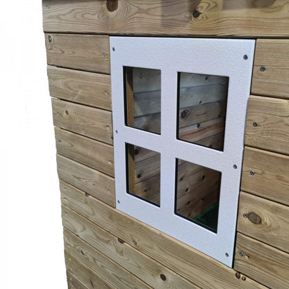 Parque Infantil Masgames Tibidabo L Techo De Madera Con Columpio Casita: Con Casita En La Base._1