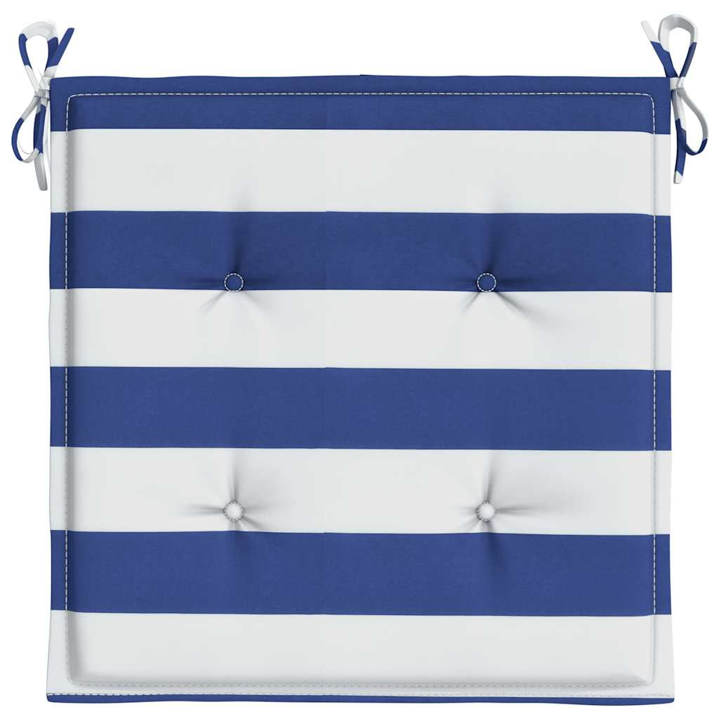 Vidaxl Cojines Silla Jardín 6 Uds Tela A Rayas Azul Y Blanco 40x40x4cm_4