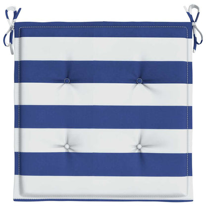 Vidaxl Cojines Silla Jardín 6 Uds Tela A Rayas Azul Y Blanco 40x40x4cm_4