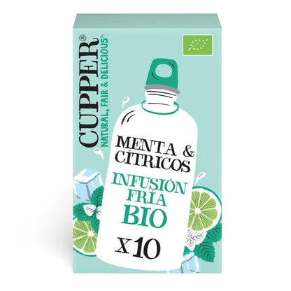 Infusão fria de menta e citrinos Bio Cupper 10 saquetas 