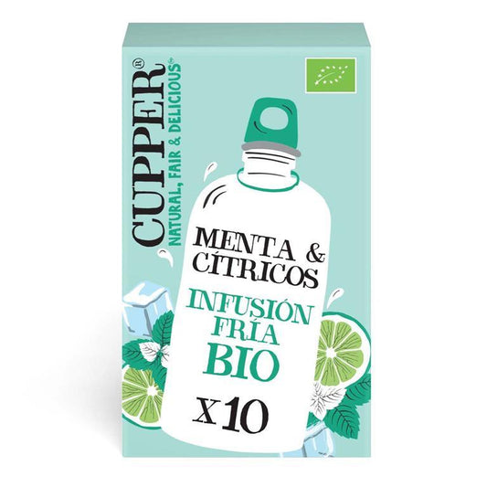 Infusão fria de menta e citrinos Bio Cupper 10 saquetas 