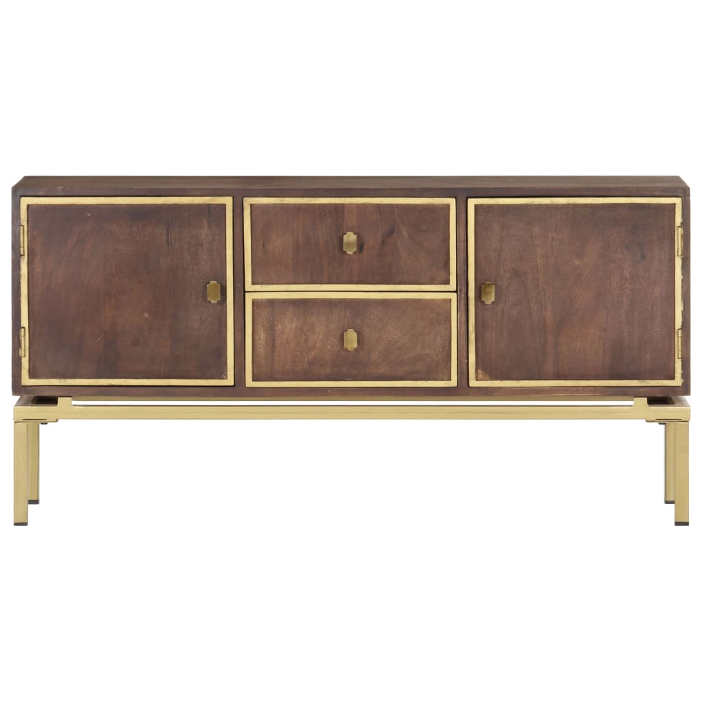 Aparador De Madera Maciza De Mango 120x29x60 Cm_1