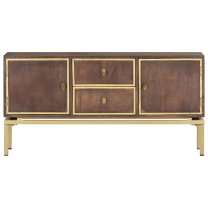 Aparador De Madera Maciza De Mango 120x29x60 Cm_1