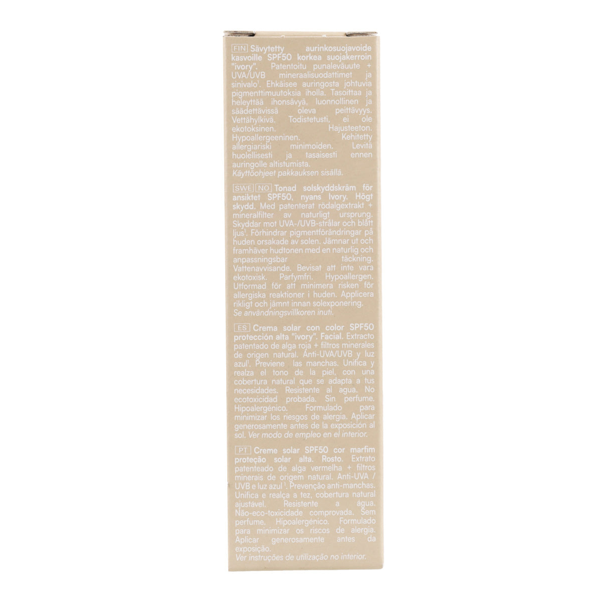 Creme facial Ivory FPS 50 Biarritz