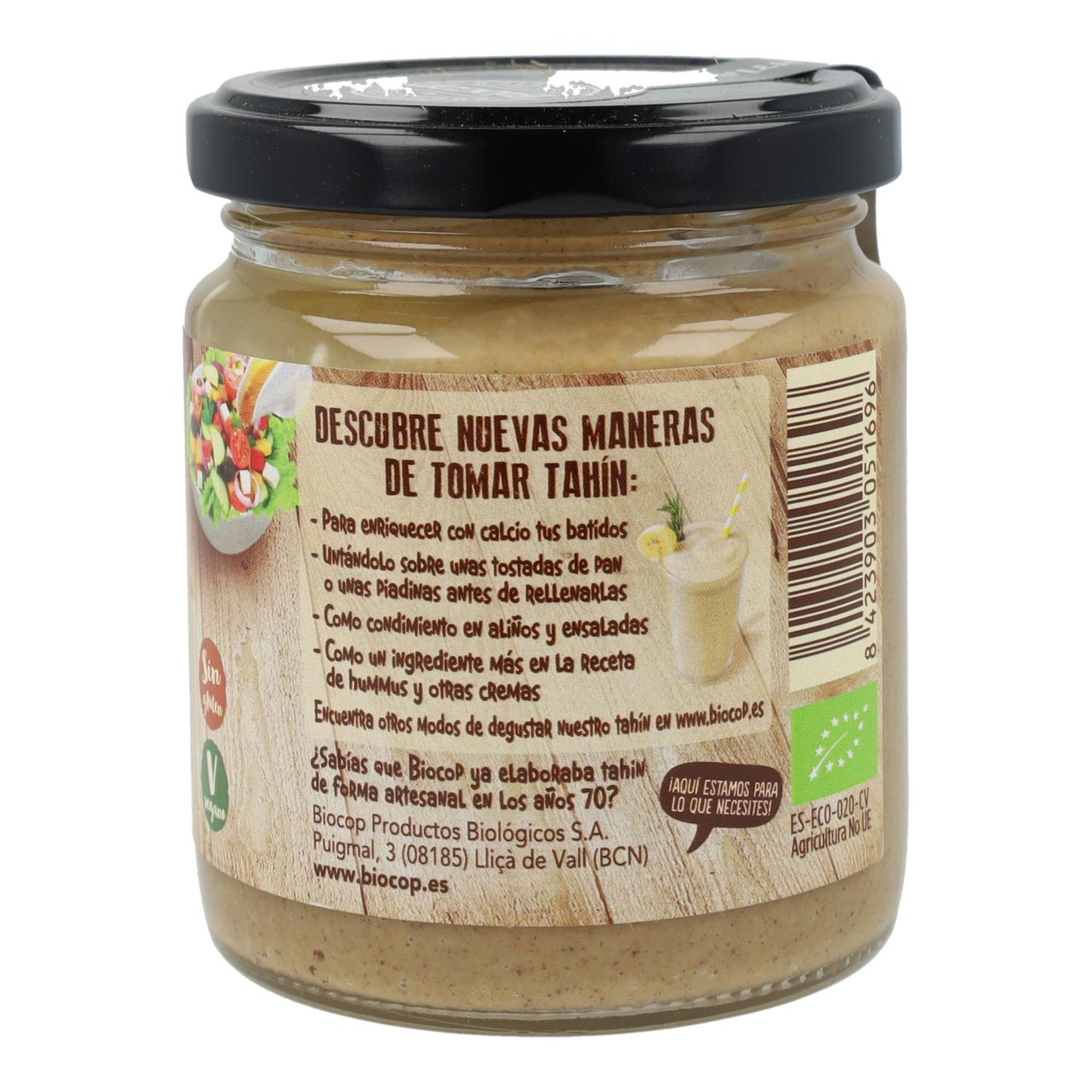 Tahin Integral Tostado sin sal Biocop 500 g
