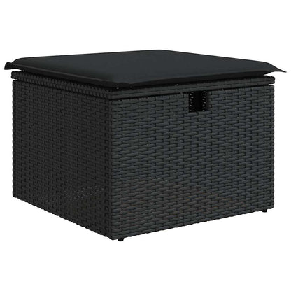 Set De Sofás De Jardín 6 Piezas Y Cojines Ratán Sintético Negro / Vetonek_4