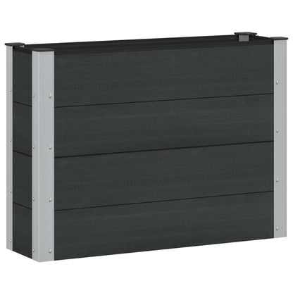 Arriate Elevado Negro 100 X 30 X 72 Cm Wpc Y Aluminio_0
