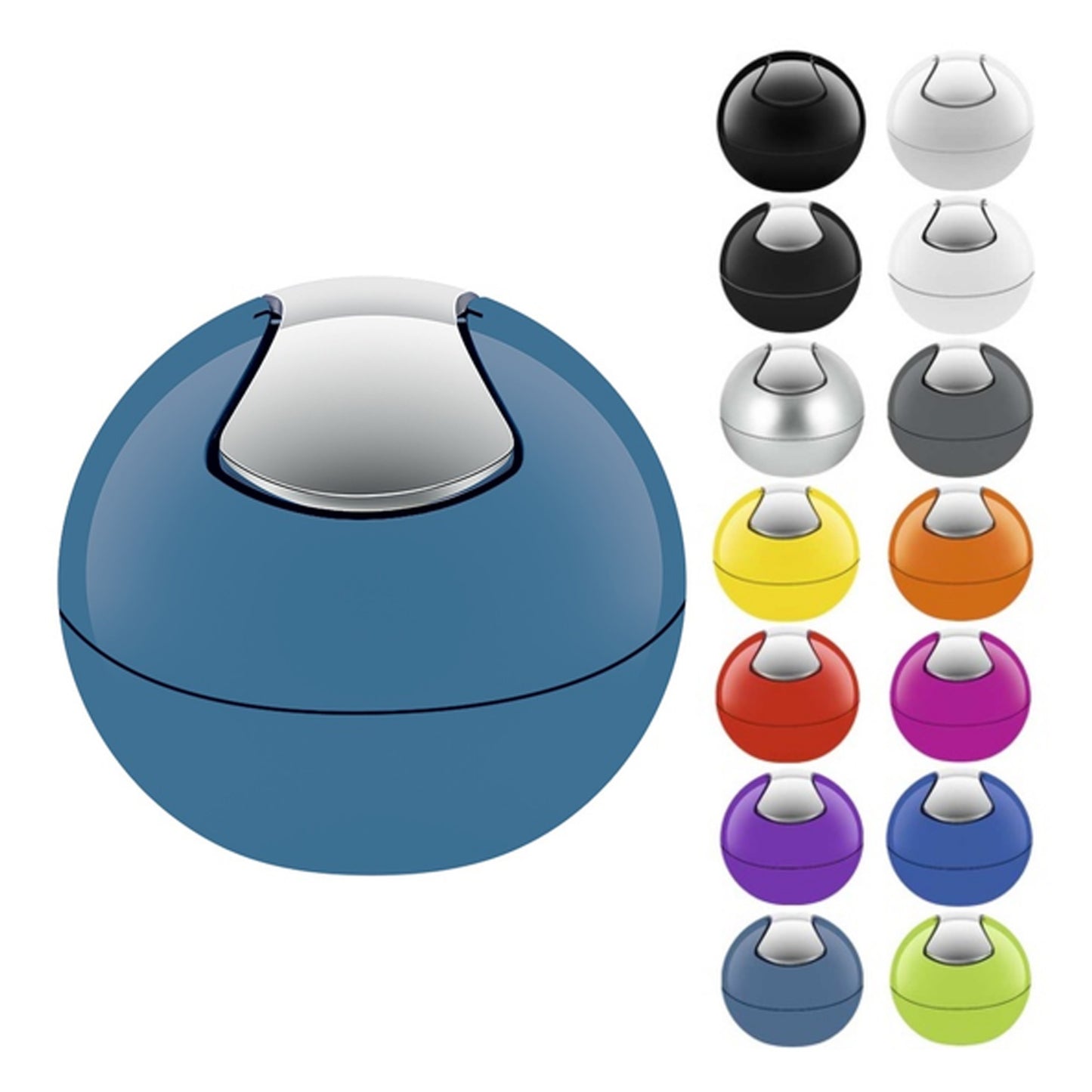 Papelera Spirella bowl 1 Litro De Poliestireno En Color Azul 16 X 14 Cm