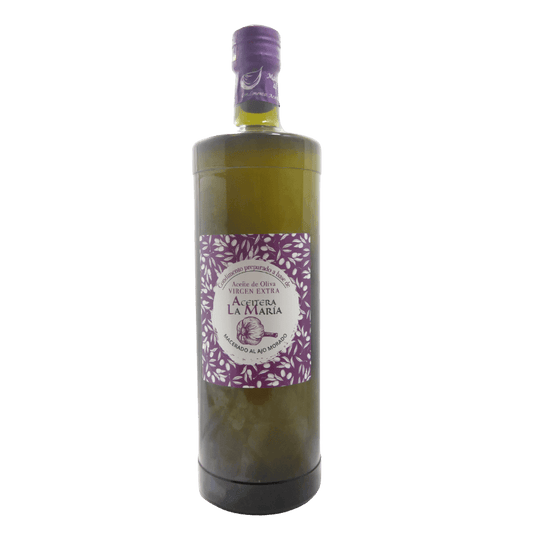 Aceite De Oliva Virgen Extra Macerado Al Ajo Morado 1 L Cristal_0