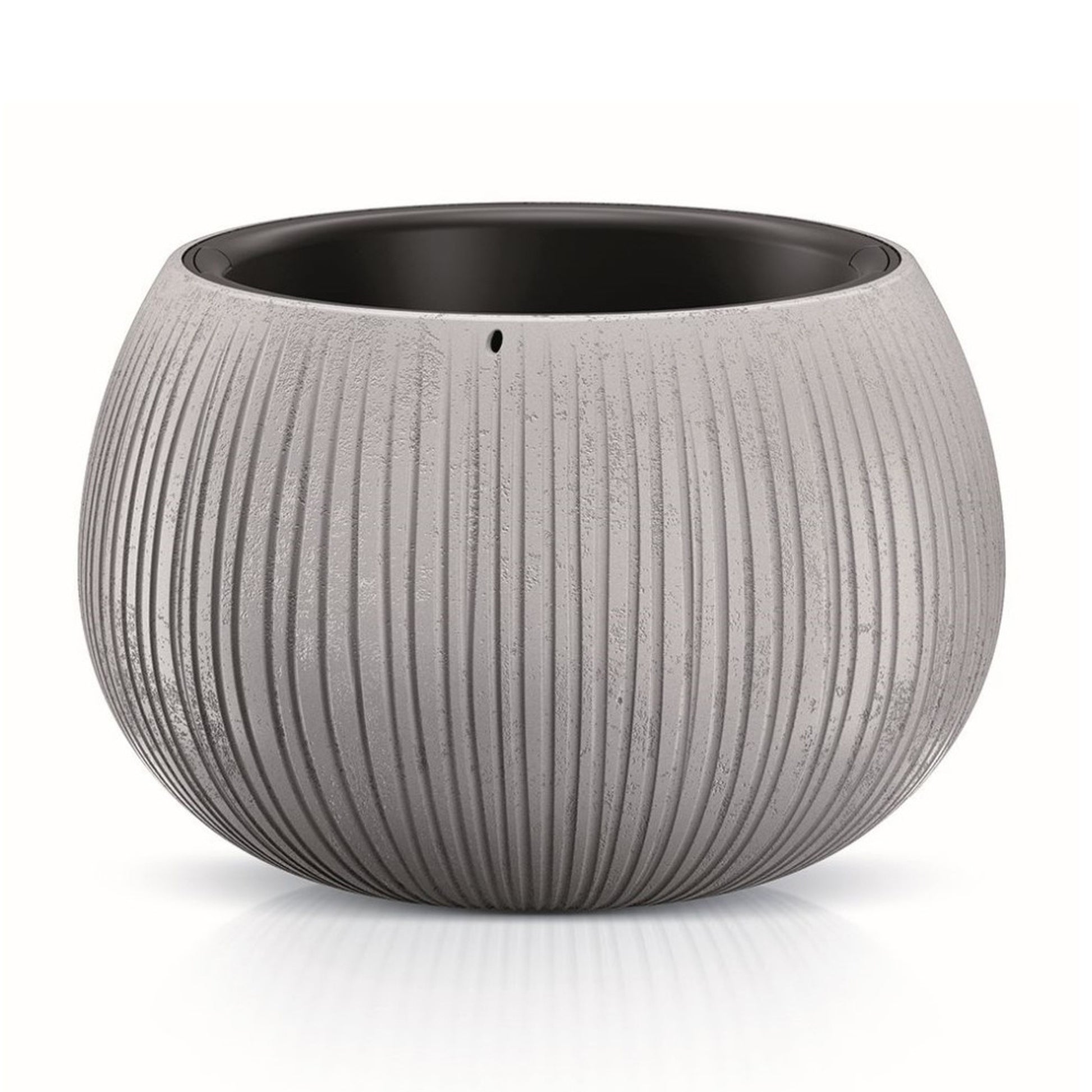 Prosperplast Beton Bowl De Plástico Con Depósito En Color Cemento, 30 (alto) X 47,8 (ancho) X 47,8 (profundo) Cms_0