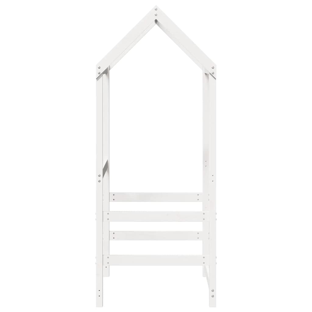 Techo De Cama Infantil Madera Maciza Pino Blanco 98x70x176,5 Cm_4