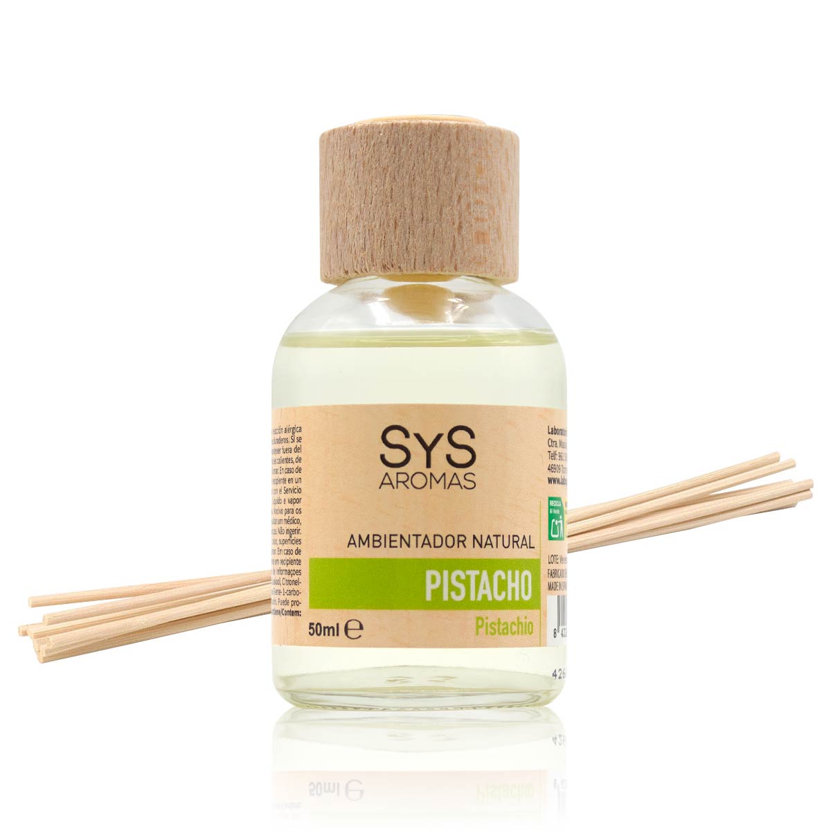 Ambientador Mikado Pistacho SYS Aromas 50 ml | Aroma Dulce y Gourmand | Cálido y Envolvente_0