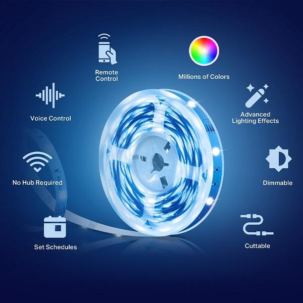 Fita de luz inteligente Wi-Fi TAPO L900-5, 5 m, multicolor
