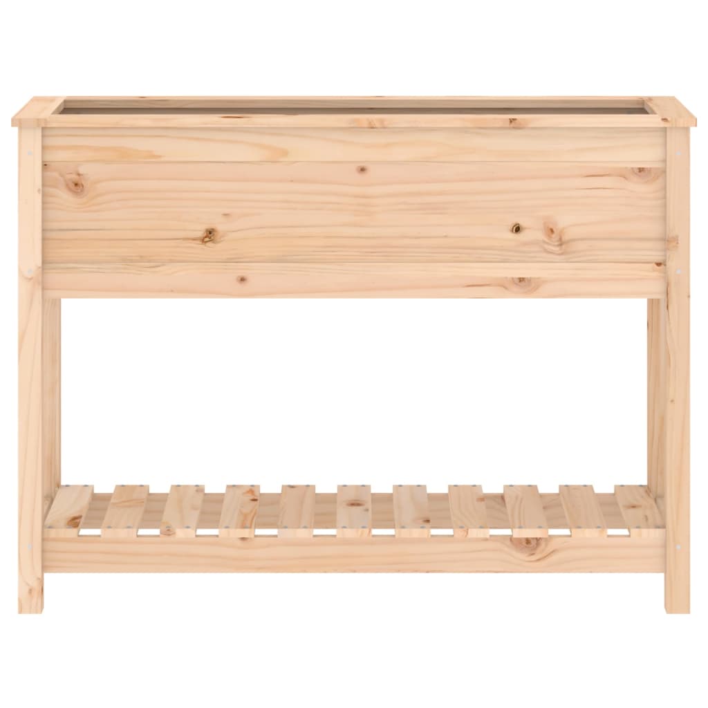Jardinera Con Estante Madera Maciza De Pino 111,5x34,5x81 Cm_4