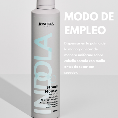 Indola Espuma De Fijación Fuerte Profesional 200ml_4