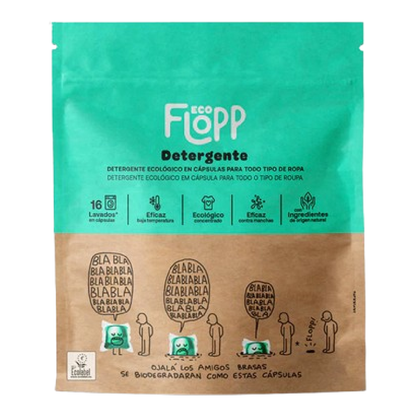 Detergente para a roupa BIO Eco Pack Flopp 16 cápsulas