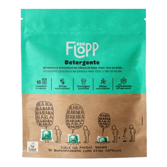 Detergente para a roupa BIO Eco Pack Flopp 16 cápsulas