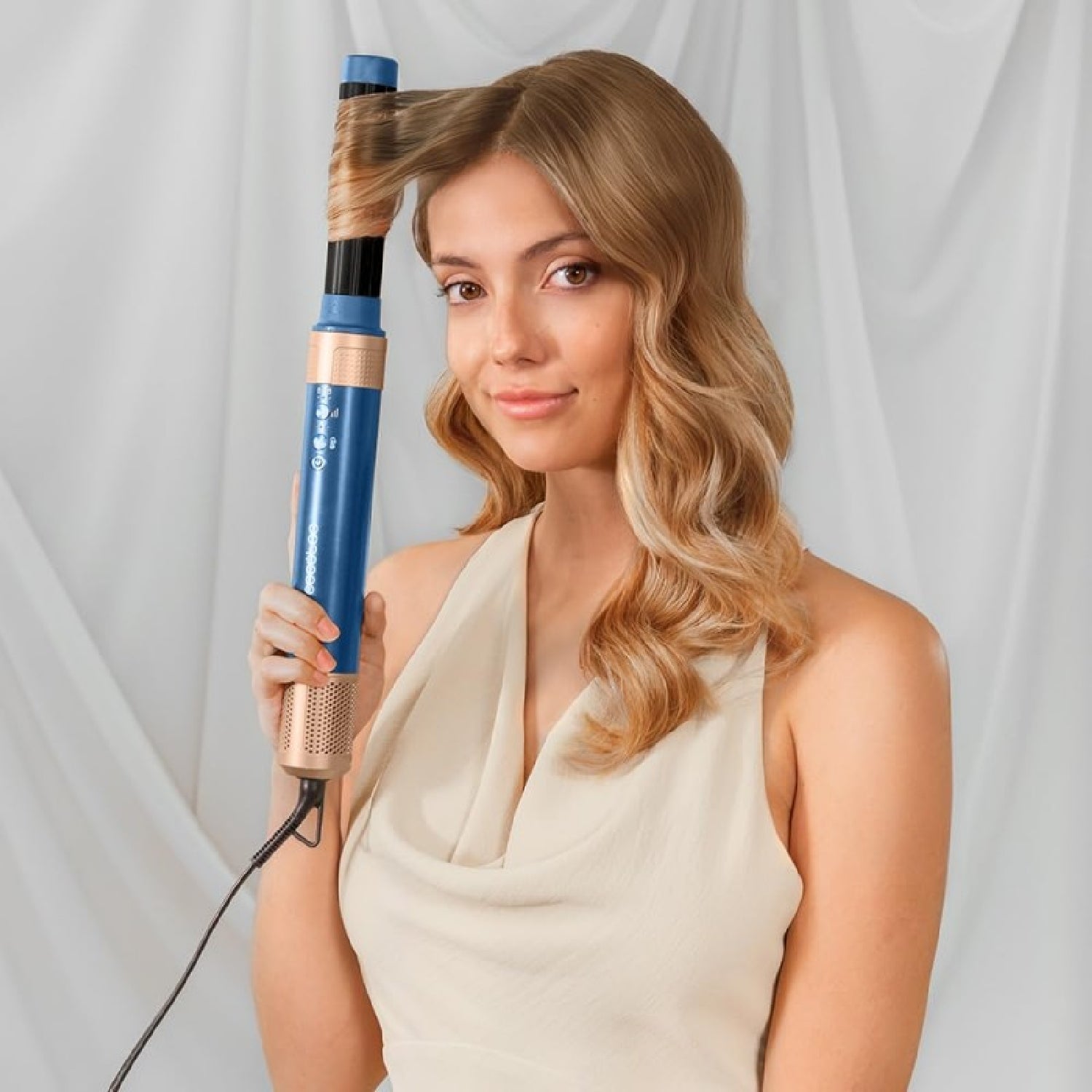 Cecotec Cepillo De Aire Bamba Ceramiccare 10in1 Airglam Champagne_2