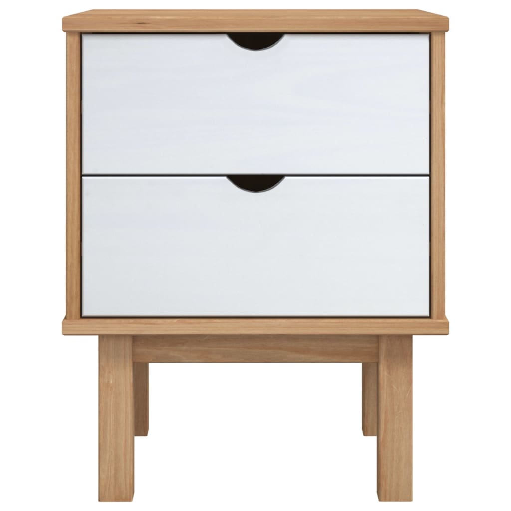 Mesita De Noche Otta Madera De Pino Marrón Y Blanco 45x39x57 Cm_1
