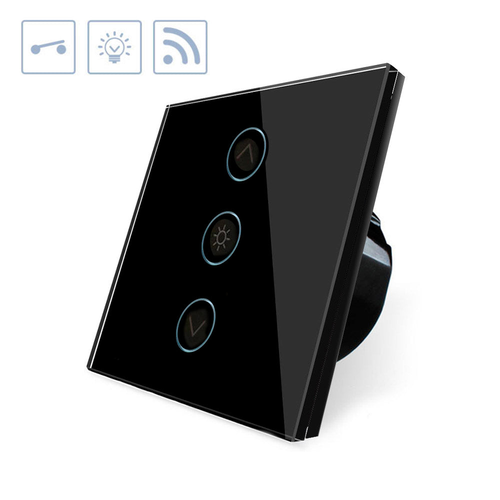 Interruptor Táctil Con Regulador Dimmer Wifi-voz, Negro_0