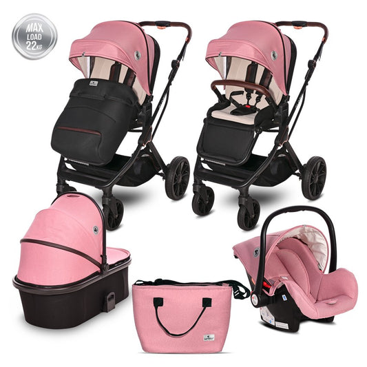 Carrito De Bebé Trio Glory Hasta 22 Kg Pink_0