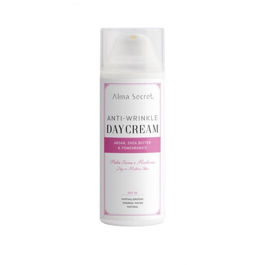 Alma Secret Creme Anti-Rugas de Dia com Argão, Karité e Romã FPS 20 50 ml