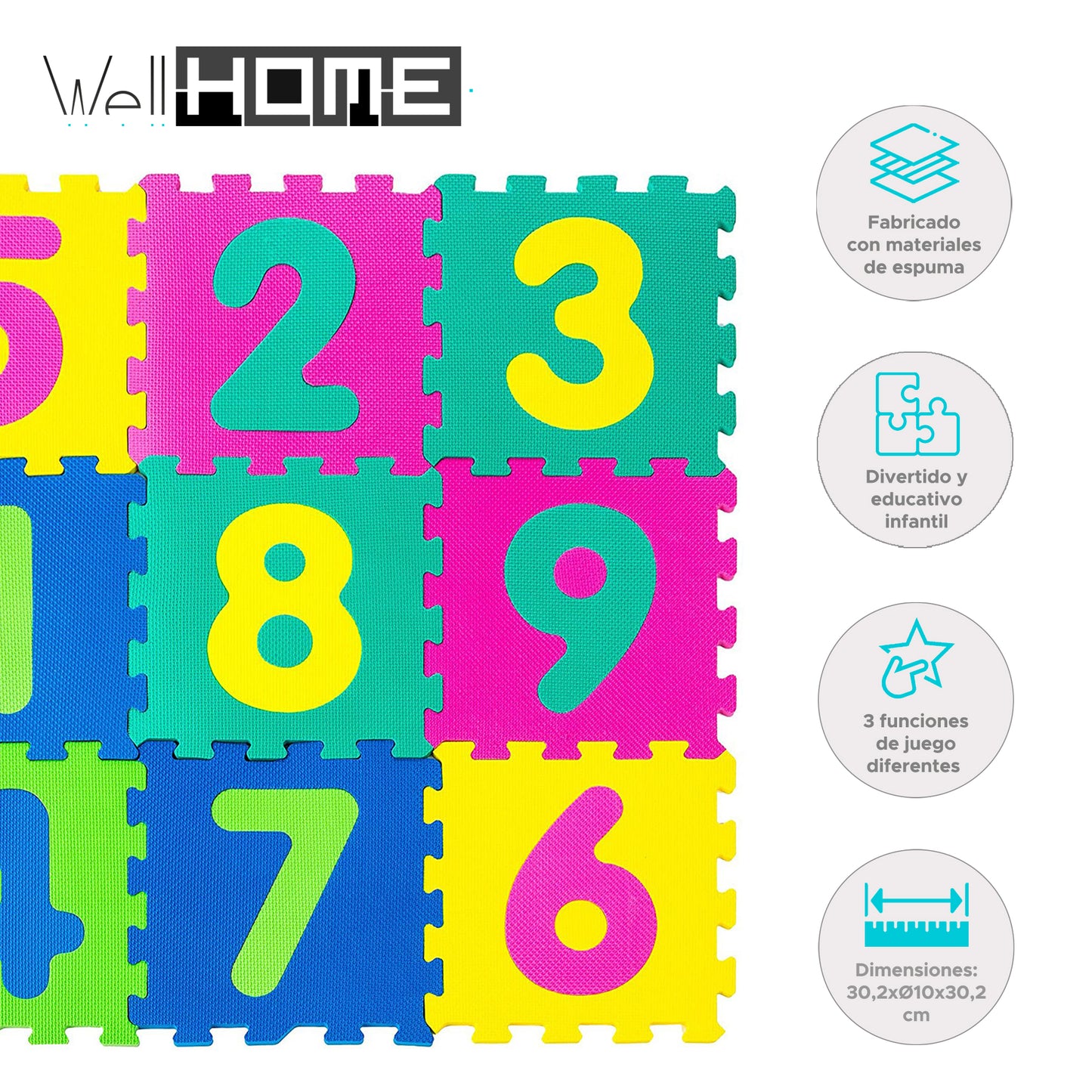 Wellhome Alfombra Infantil Con Espuma Para Niños_1