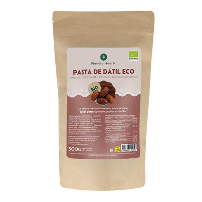 Pasta de tâmaras 100% natural Planeta Huerto 500 g