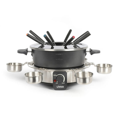 Livoo Olla De Fondue Eléctrica Para 8 Personas Negro 1,8 L 1000 W_0