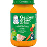Puré de bebé biológico Gerber com cenoura, tomate e peru 190g