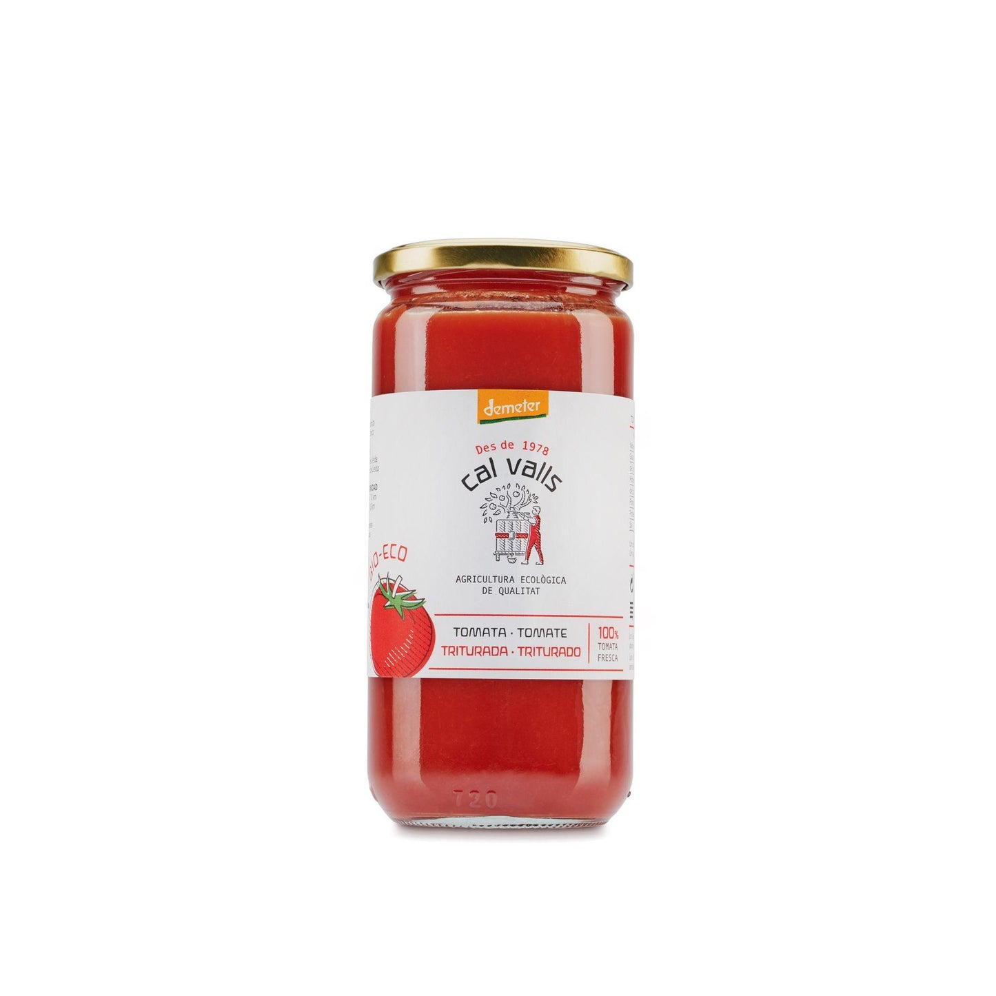 Tomates biológicos triturados Cal Valls, 670 g