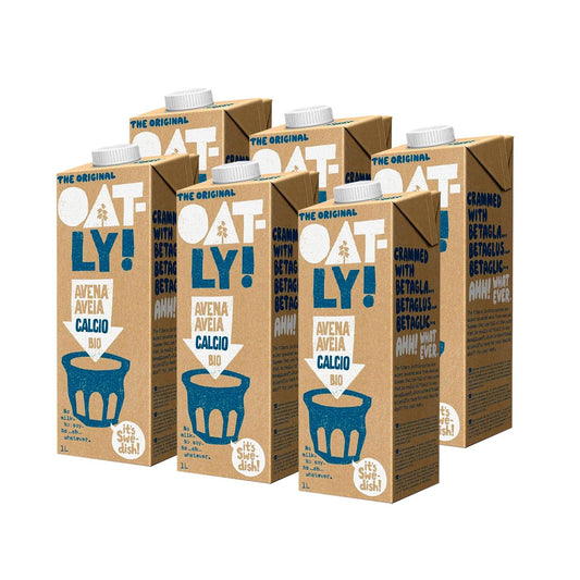 Embalagem de 6 bebidas de aveia Oatly Bio Calcium, 1 L