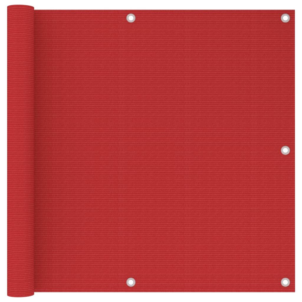 Vidaxl Toldo Para Balcón Hdpe Rojo 90x600 Cm_0