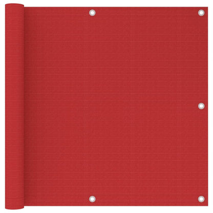 Vidaxl Toldo Para Balcón Hdpe Rojo 90x600 Cm_0