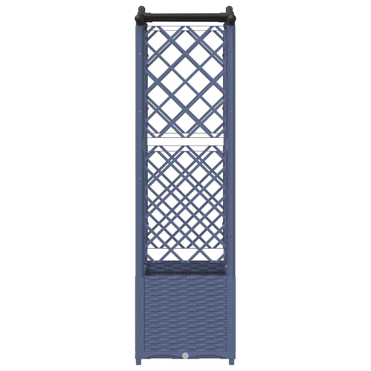Cama Elevada Con Trellis Y Techo Gris 125 X 40 X 138 Cm Pp_4