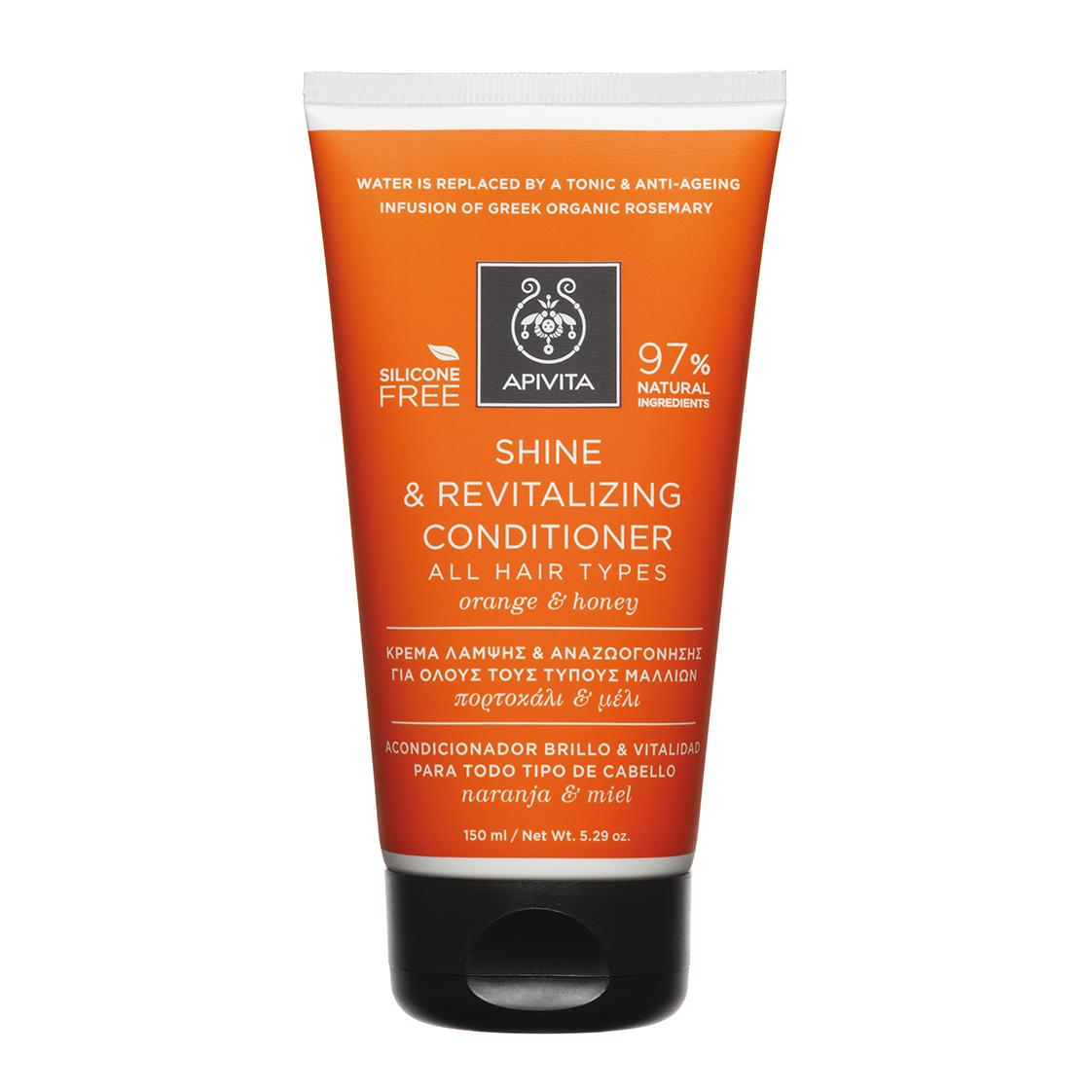 Condicionador brilho e vitalidade para todos os tipos de cabelo Apivita 150 ml