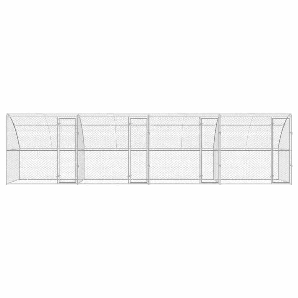 Refugio Para Perros 4 Pcs Plateado 8 X 2 X 2 M_3