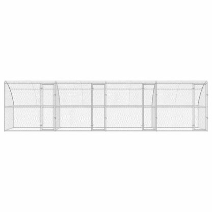 Refugio Para Perros 4 Pcs Plateado 8 X 2 X 2 M_3