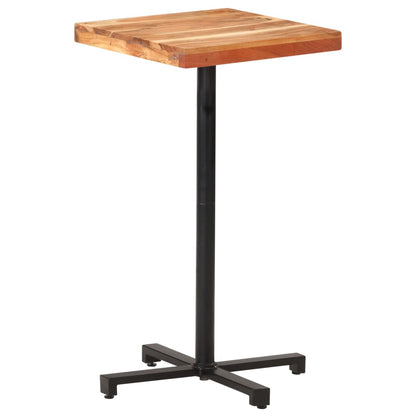 Mesa Alta De Bar Cuadrada Madera De Acacia Maciza 50x50x110 Cm_4