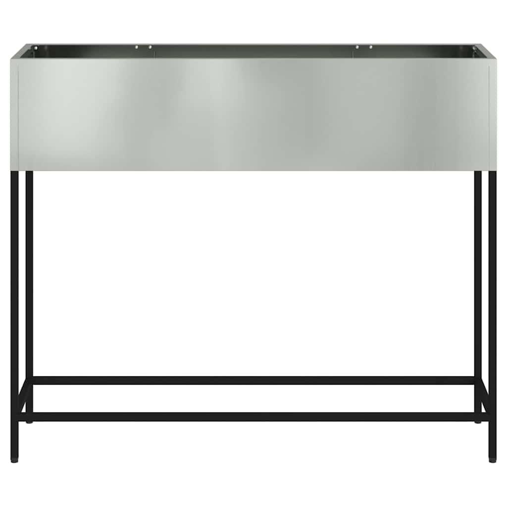 Jardinera Elevada Plateado 100 X 26 X 82 Cm Acero Galvanizado_4