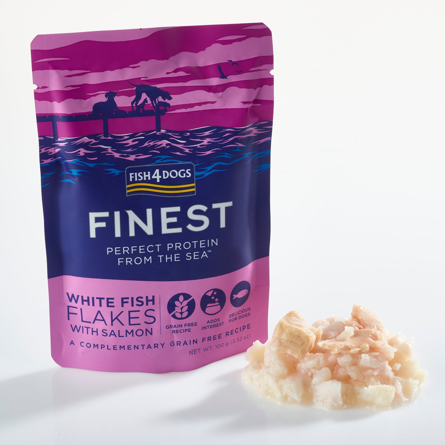 Fish4dogs Mousse Para Perro Sin Cereales – Pescado Blanco Y Salmón 100 G (pack De 6)_1